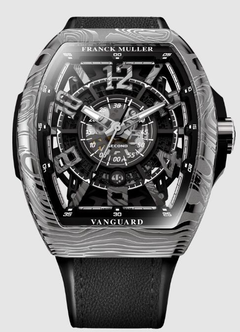 Review Franck Muller Vanguard Damascus Steel Racing V 45 SC DT RCG SQT DAMAS (NR) Replica Watch - Click Image to Close